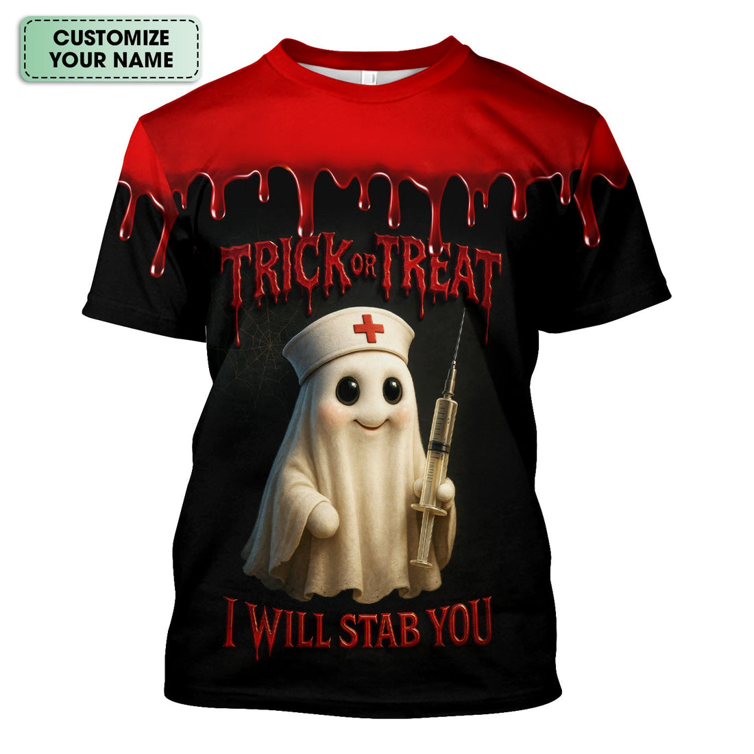 Personalized Halloween Trick Or Treat Boo Boo Crew Nurse Shirt
