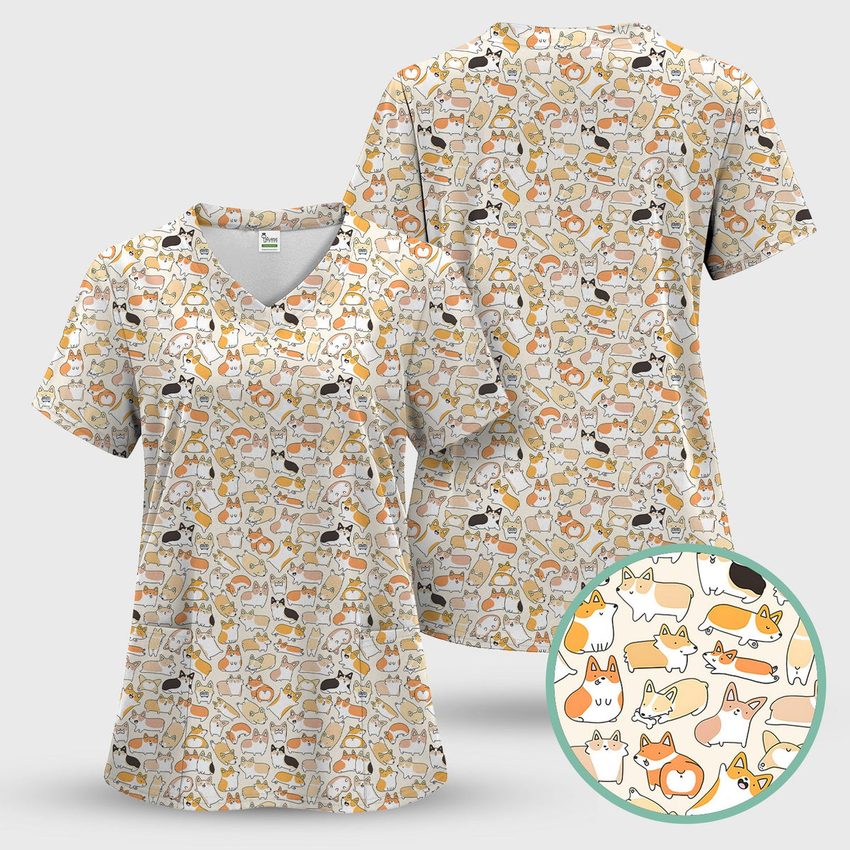 Corgi Nurse Scrub Set