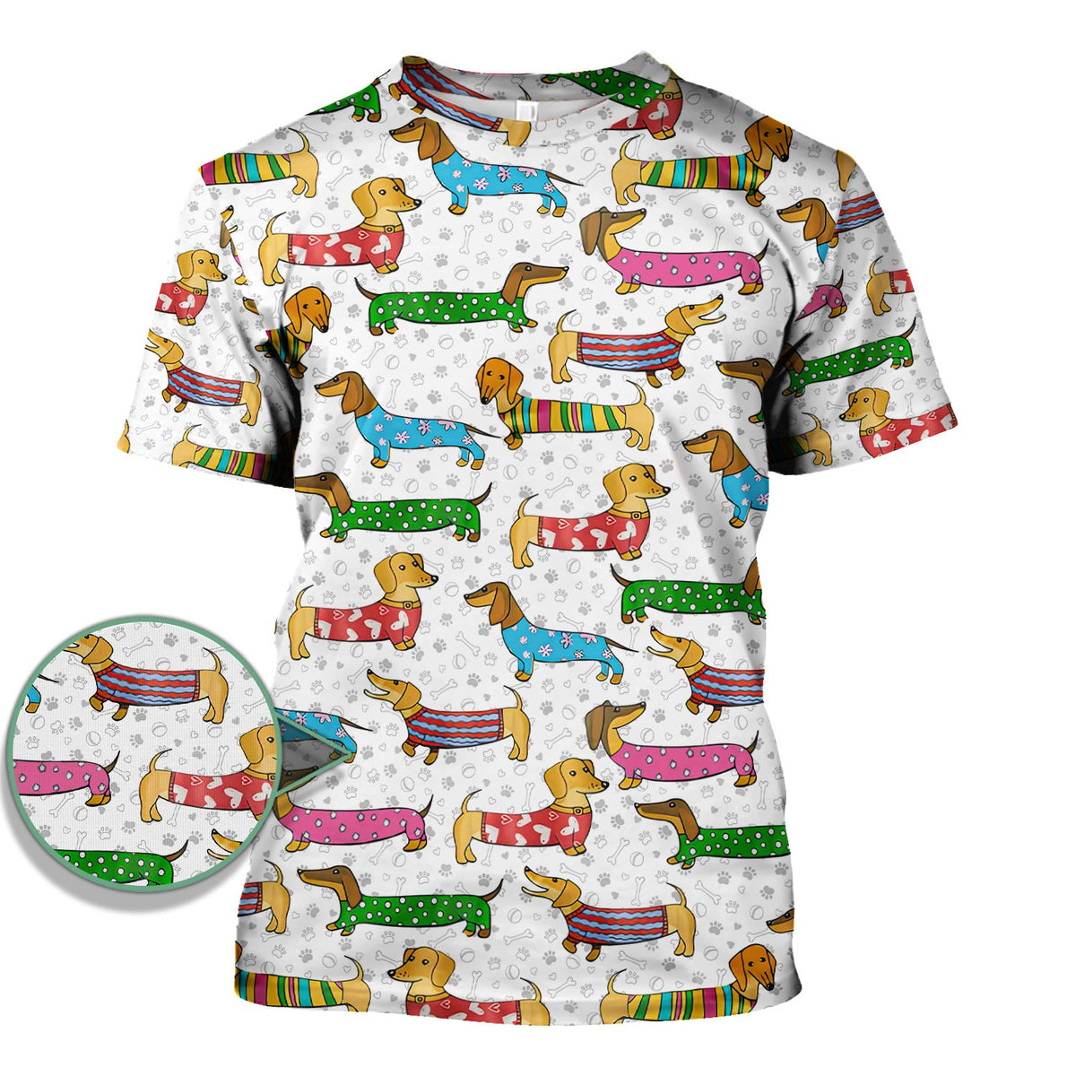 Dachshund Dog Nurse Scrub Top