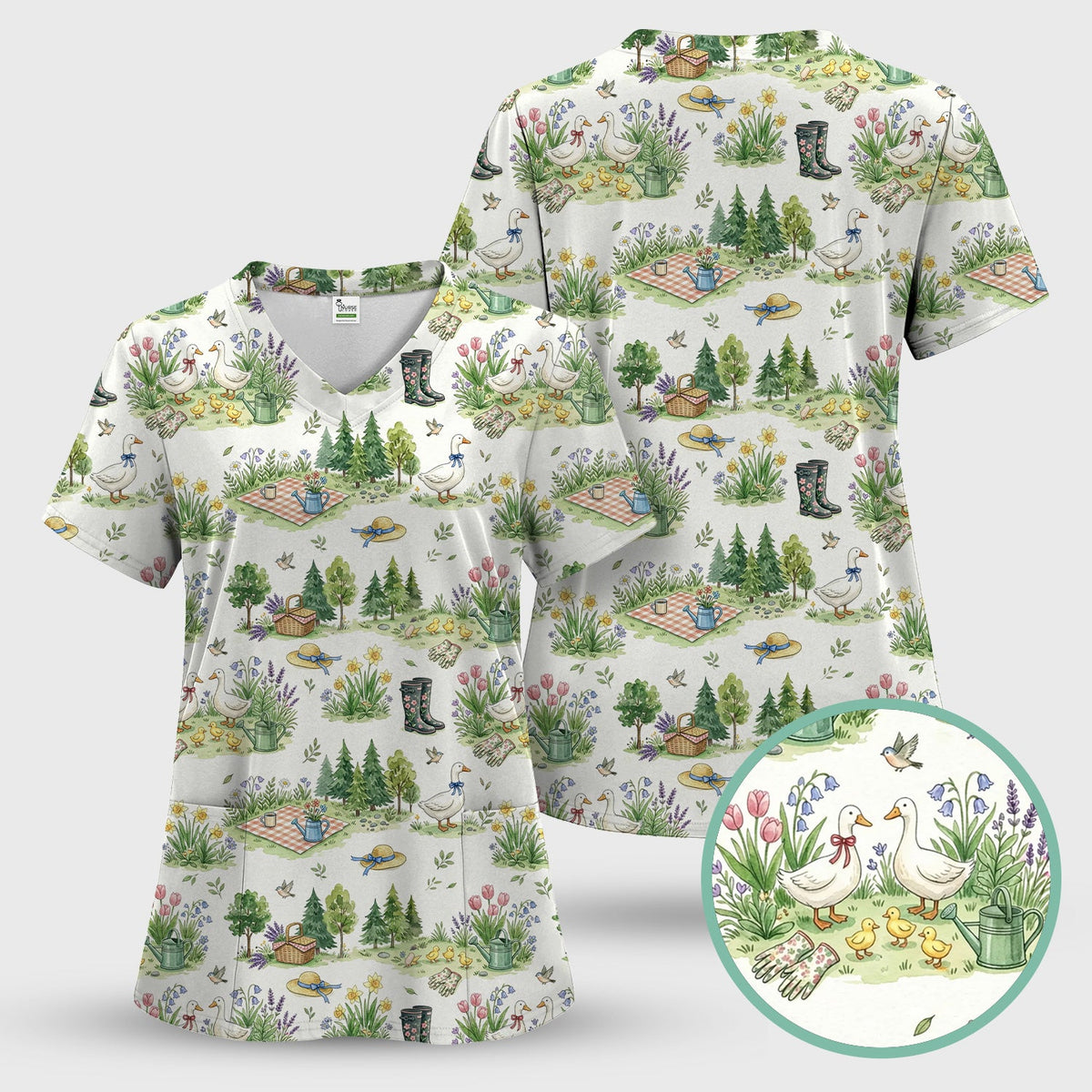 Duck Garden Nurse Scrub Set
