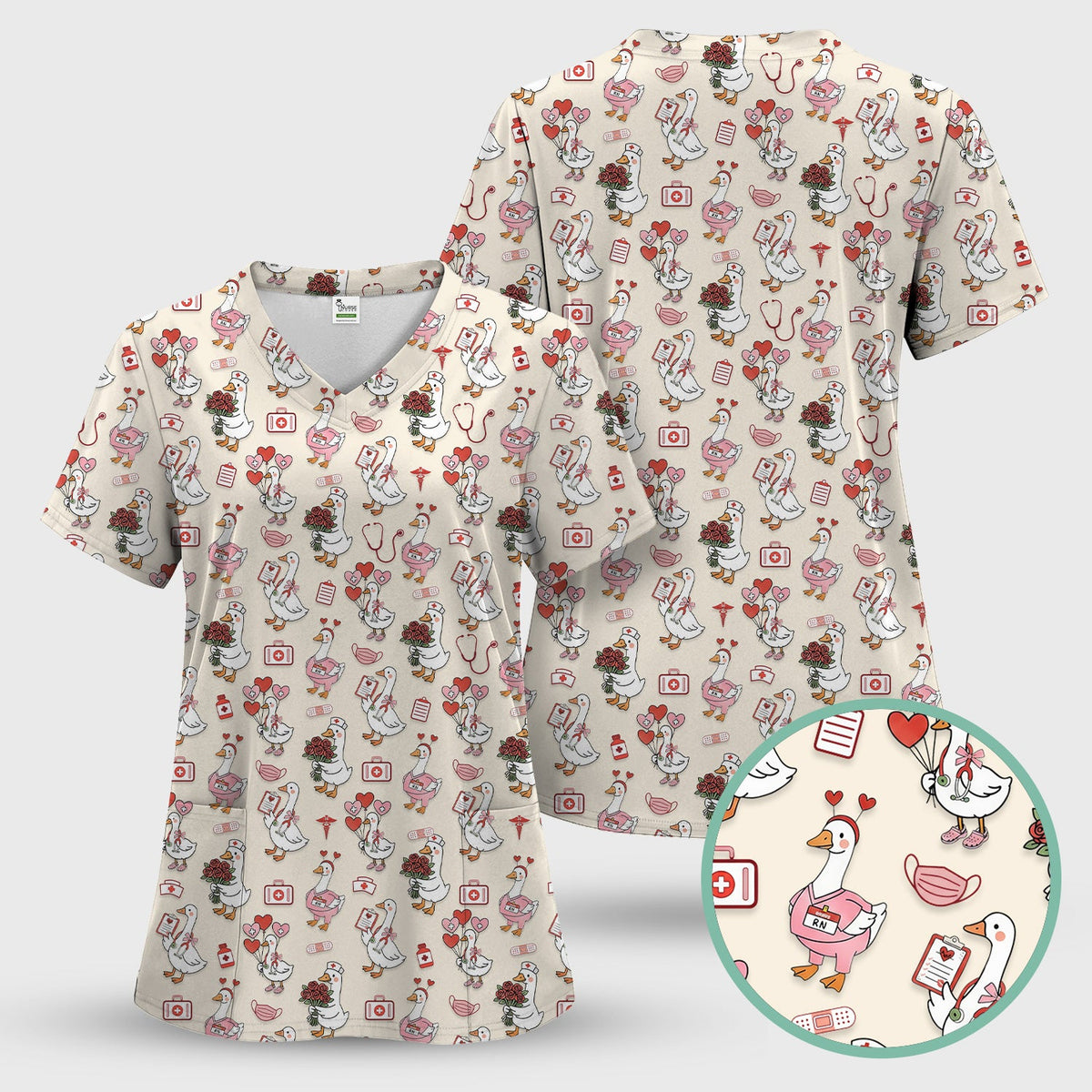 Goose Medical Nurse Scrub Top