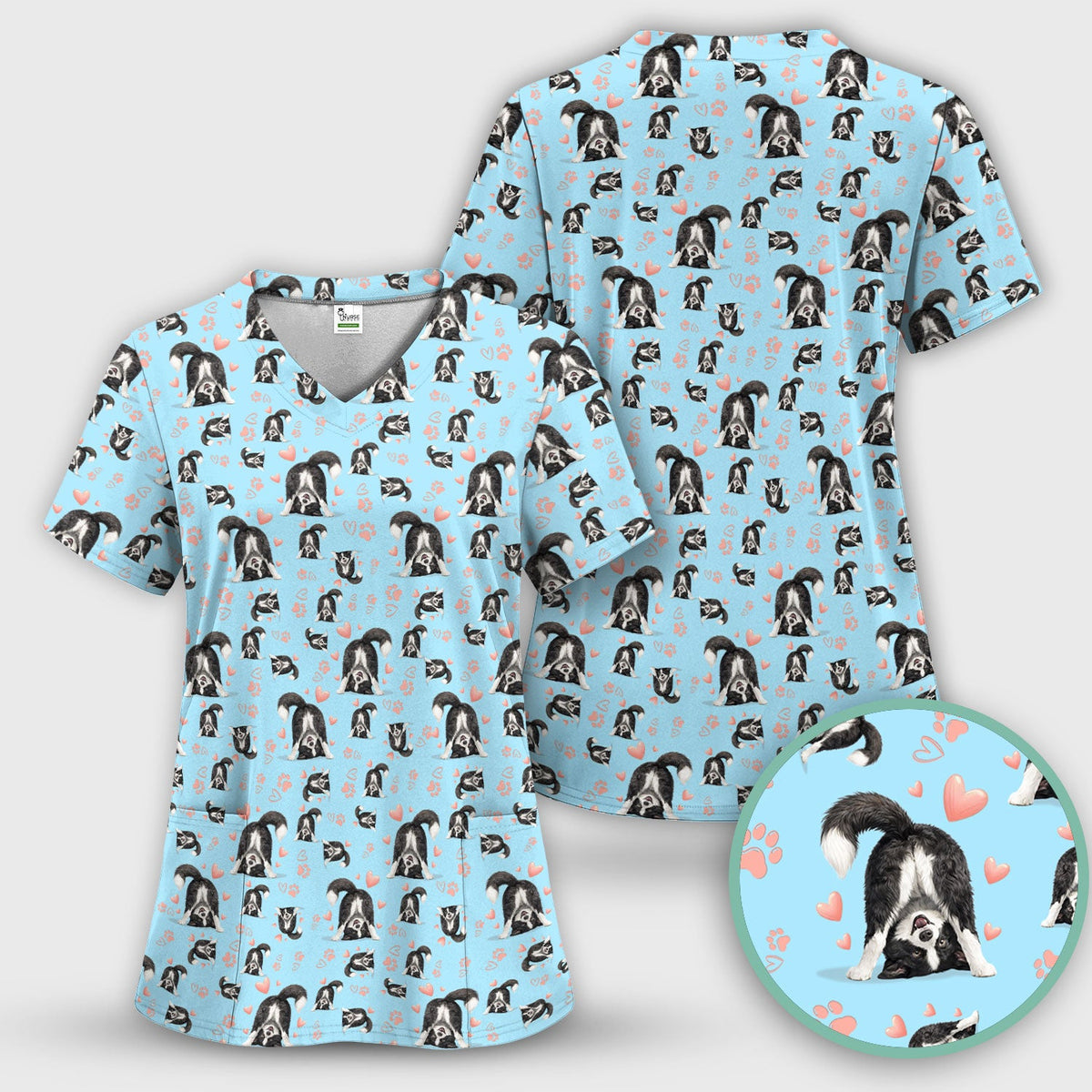 Puppy Heart Nurse Scrub Set
