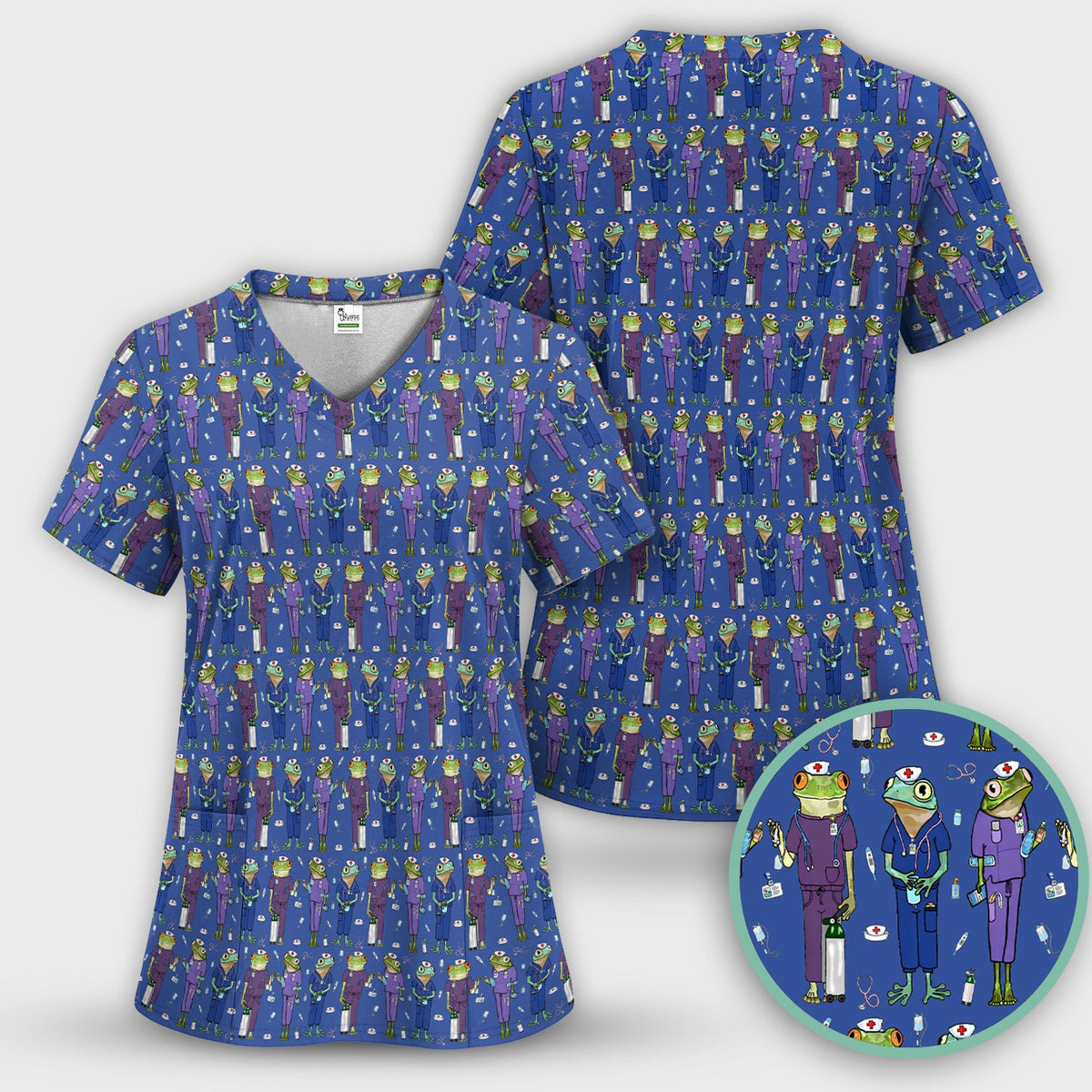 Frog Nurse Scrub Set