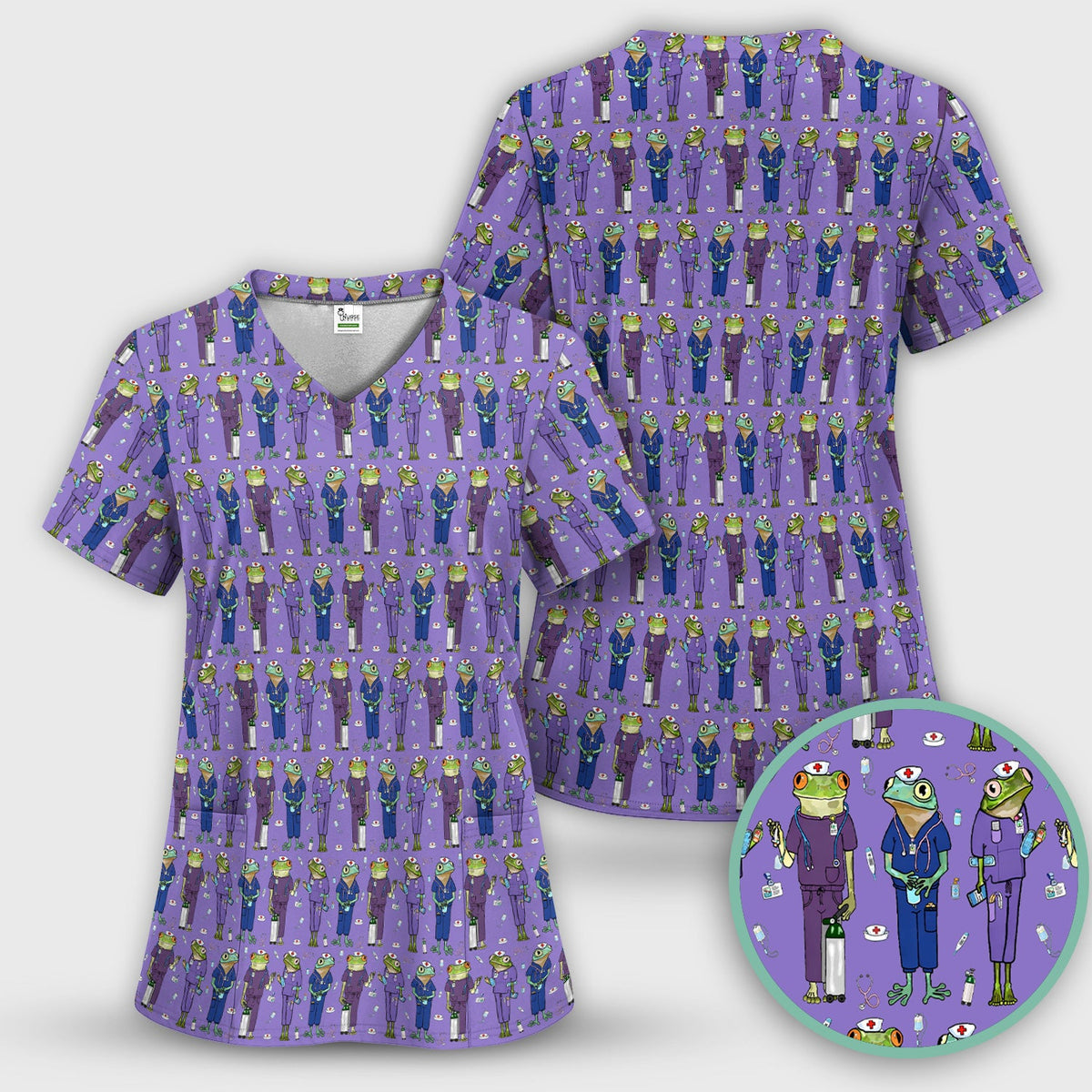 Frog Nurse Scrub Set