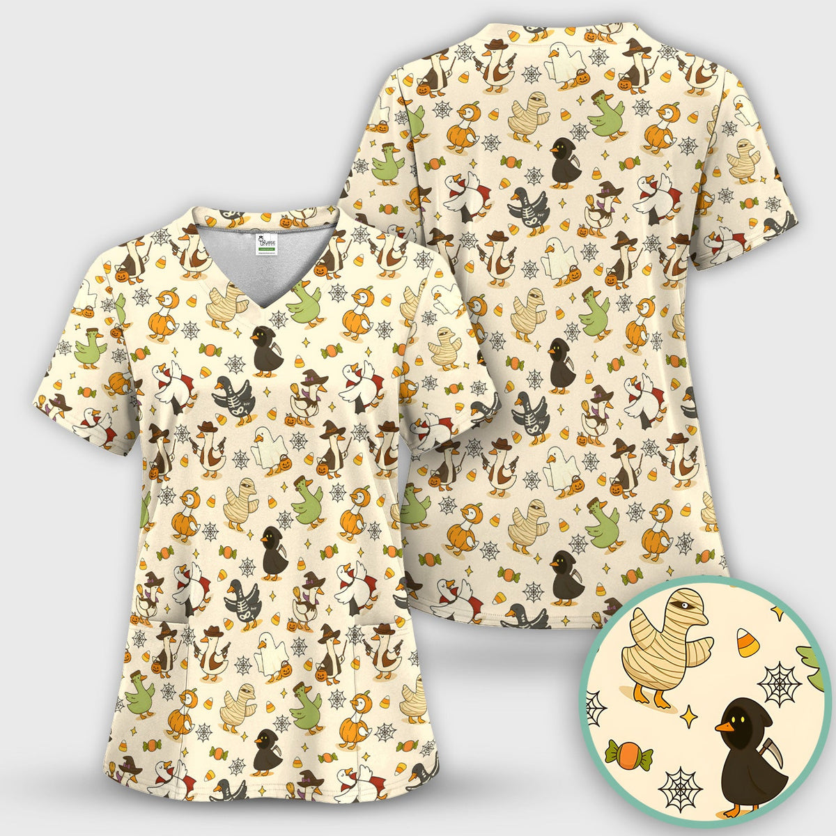 Costume Ducks Nurse Scrub Set - Halloween Gift