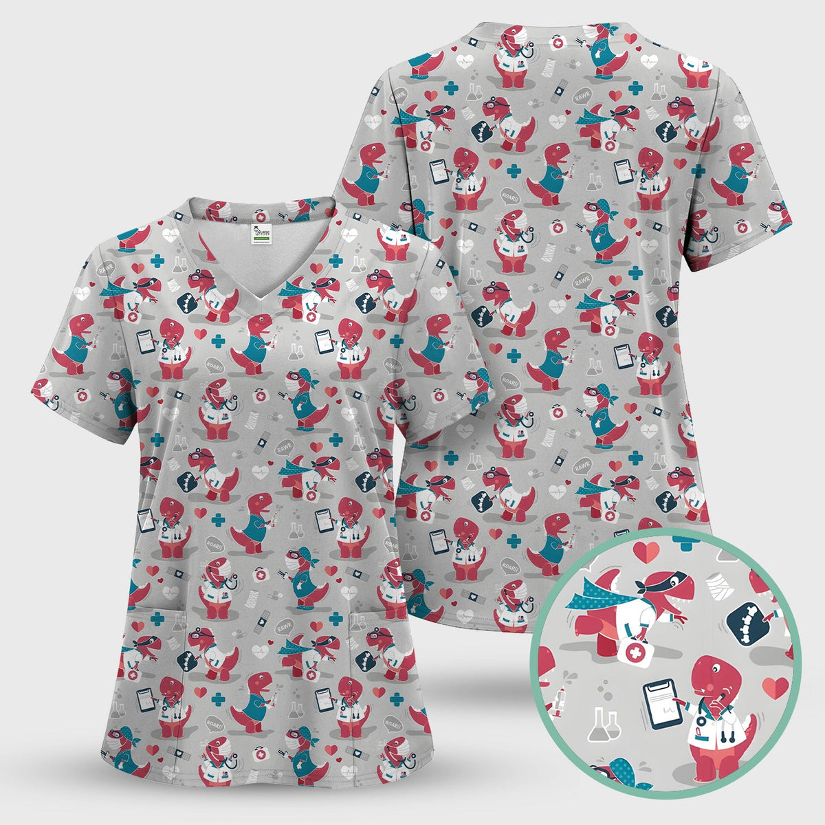 Dinosaur Doctor Nurse Scrub Set