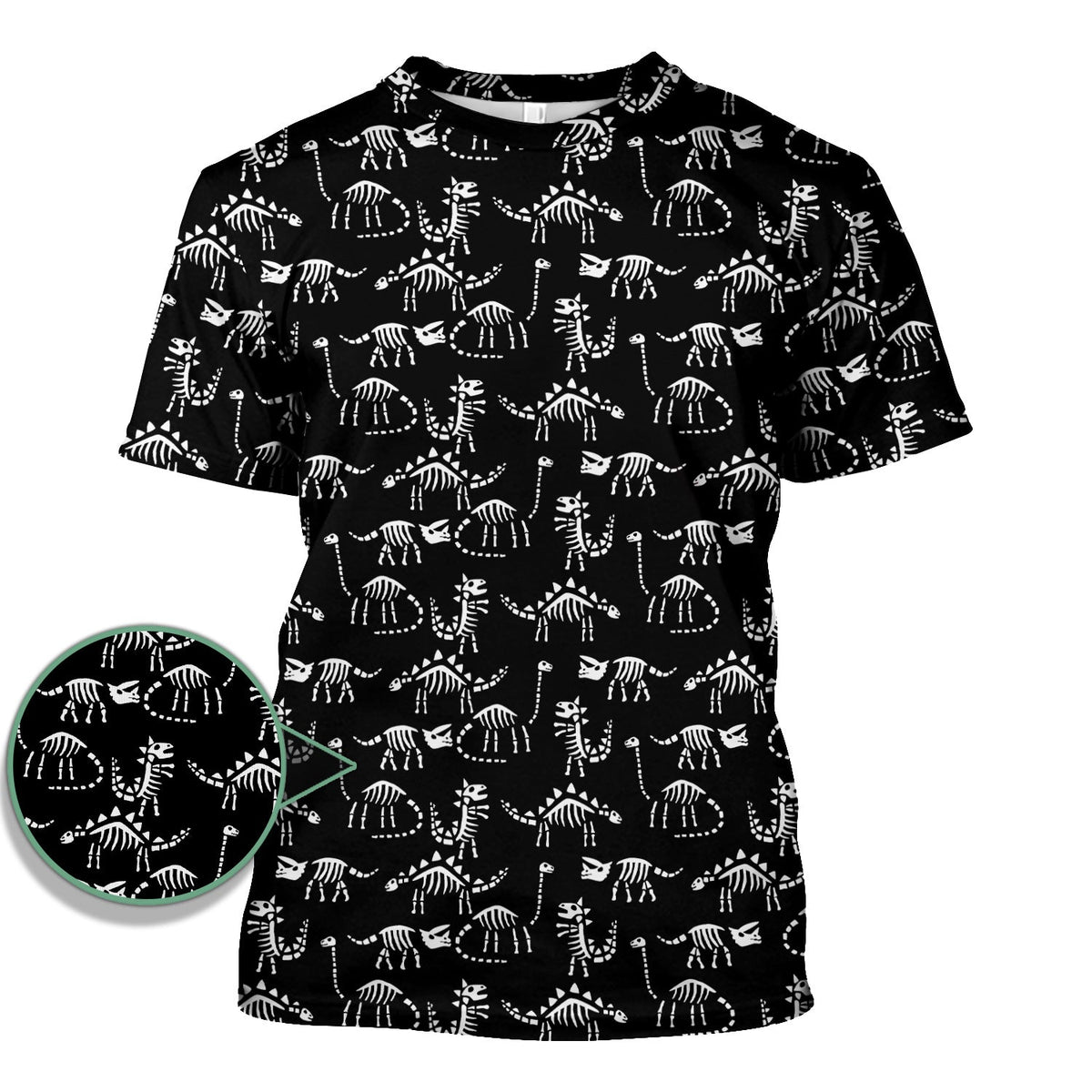 Dinosaur Skeleton Fossil Nurse Scrub Top