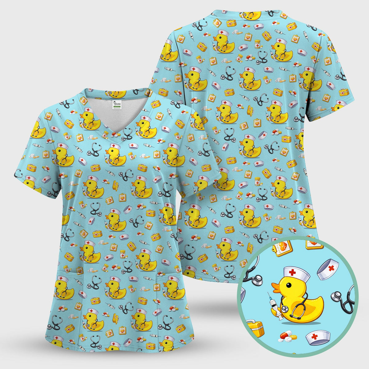Medical Duck Nurse Scrub Set