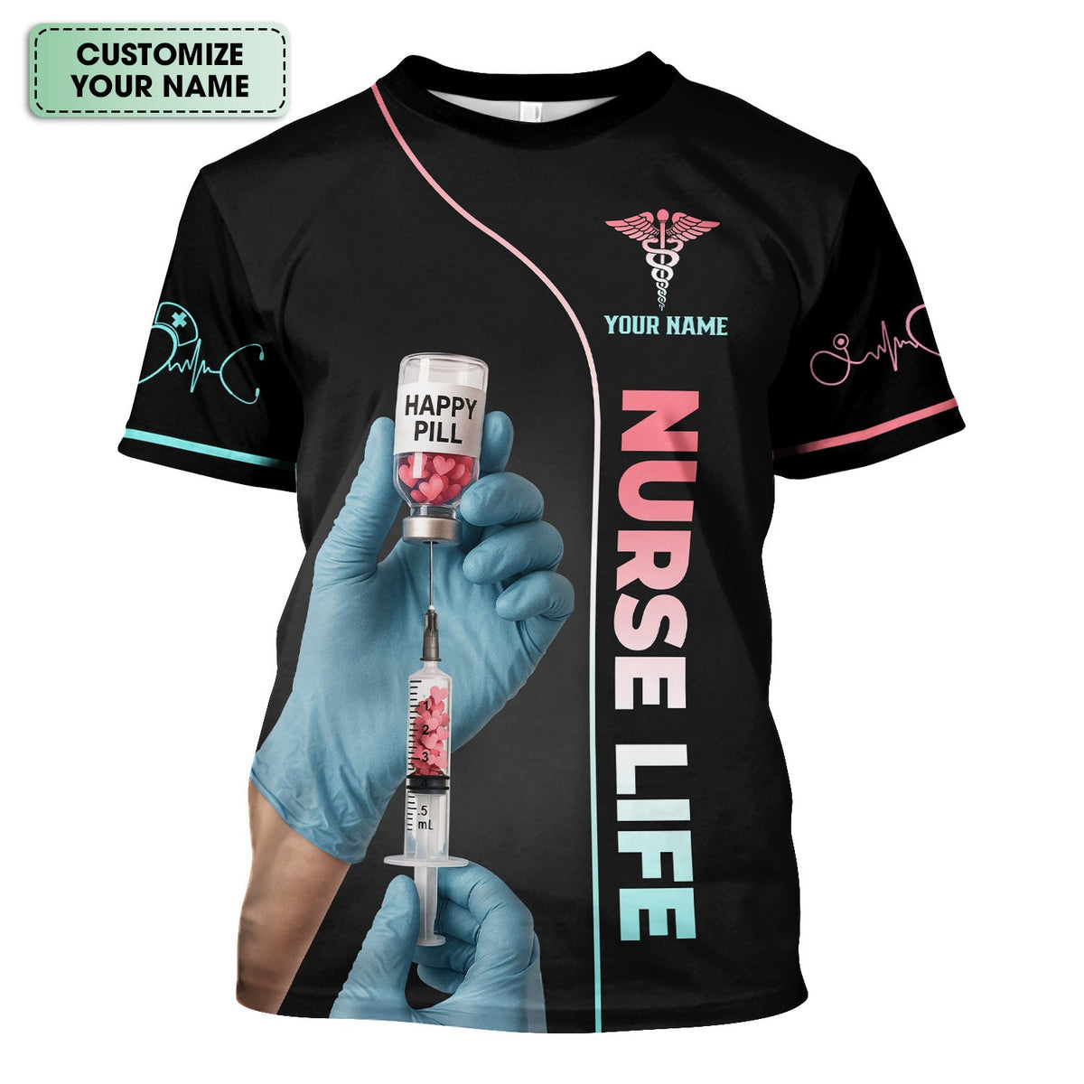 Personalized Happy Pill Nurse Shirt