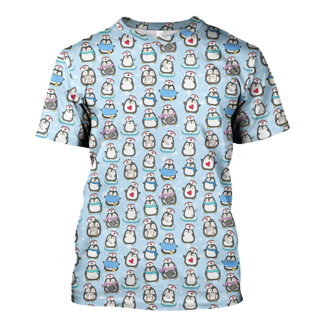 Personalized Christmas Penguin Syringe Nurse Shirt