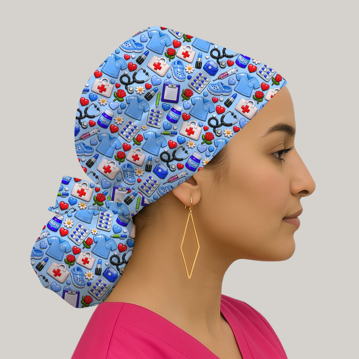 Medical Icons Scrub Cap