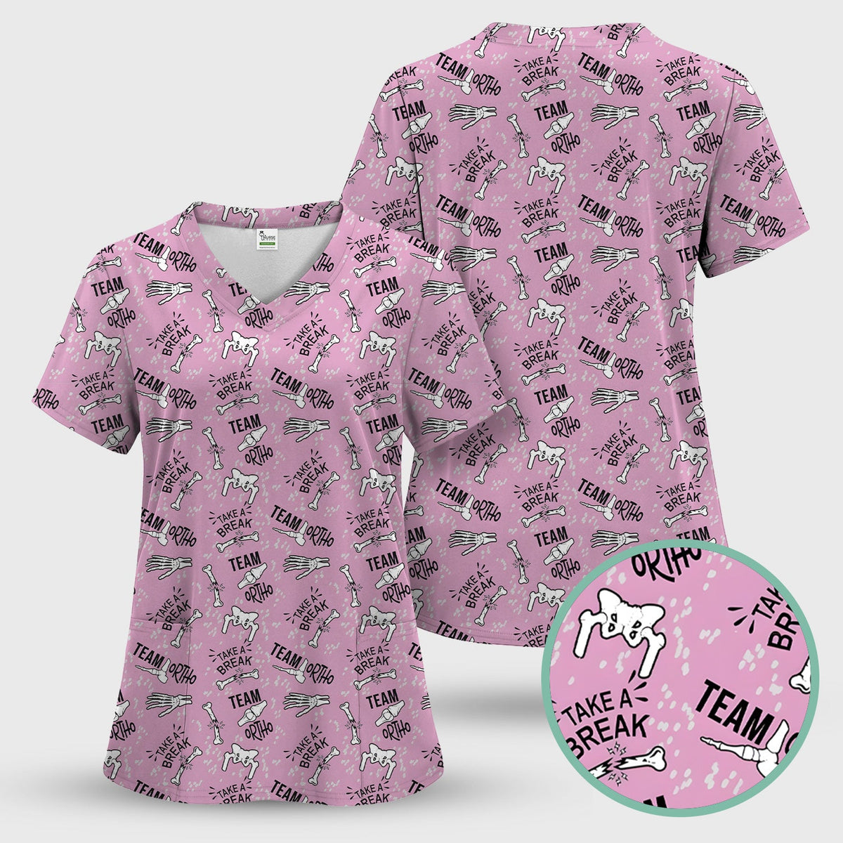 Team Ortho Bone Joint Nurse Scrub Set