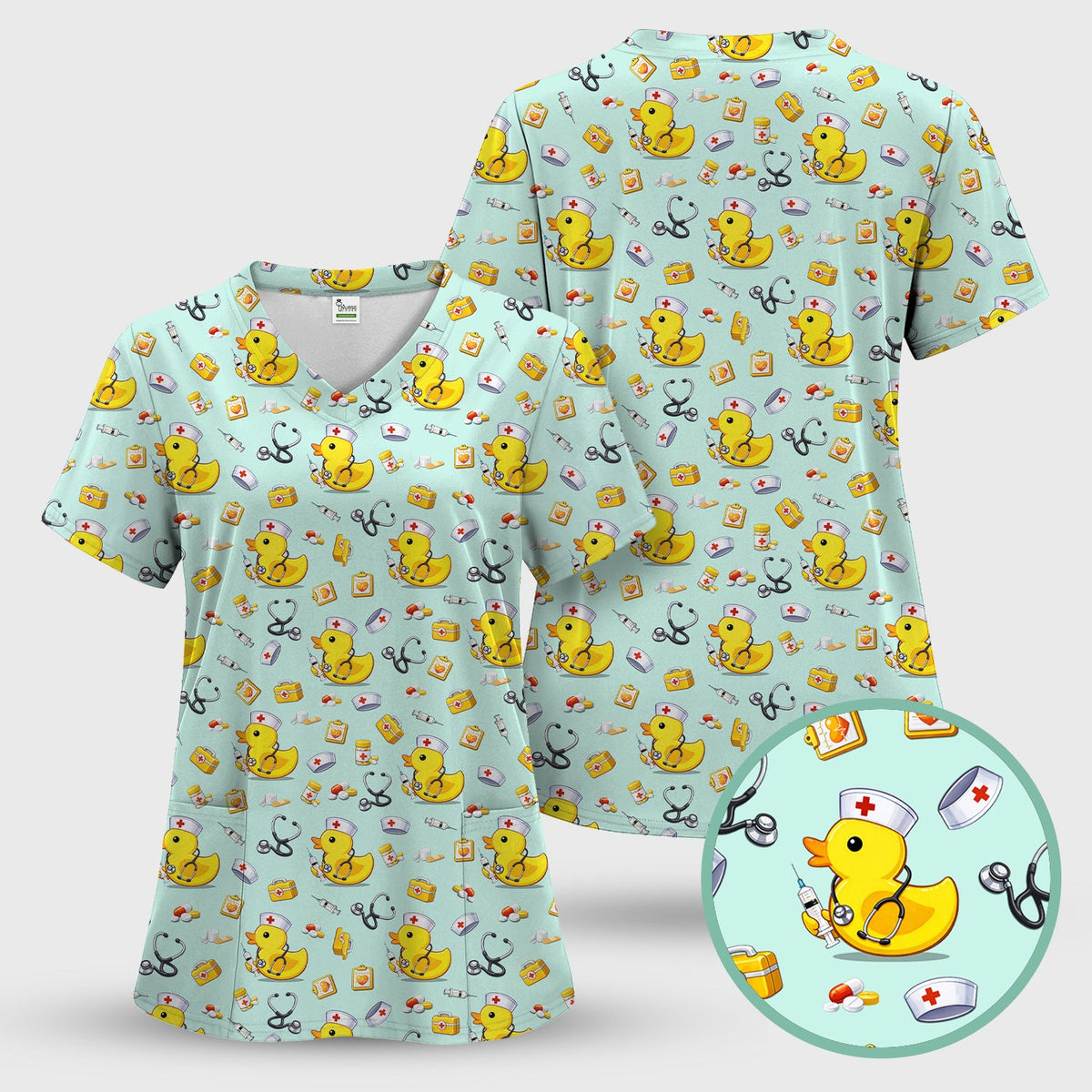 Medical Duck Nurse Scrub Set