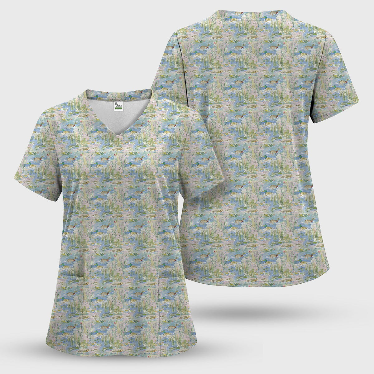 Ducks In Pond Nurse Scrub Set