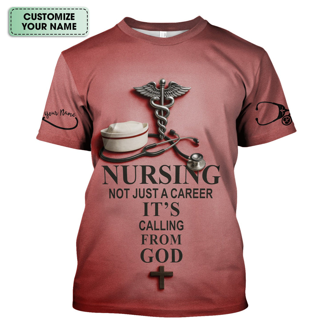 Personalized A Calling From God Colorful Nurse Shirt