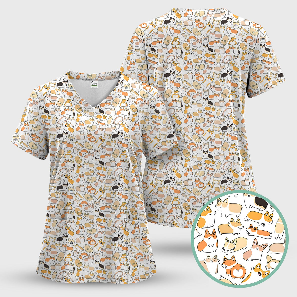 Corgi Nurse Scrub Set