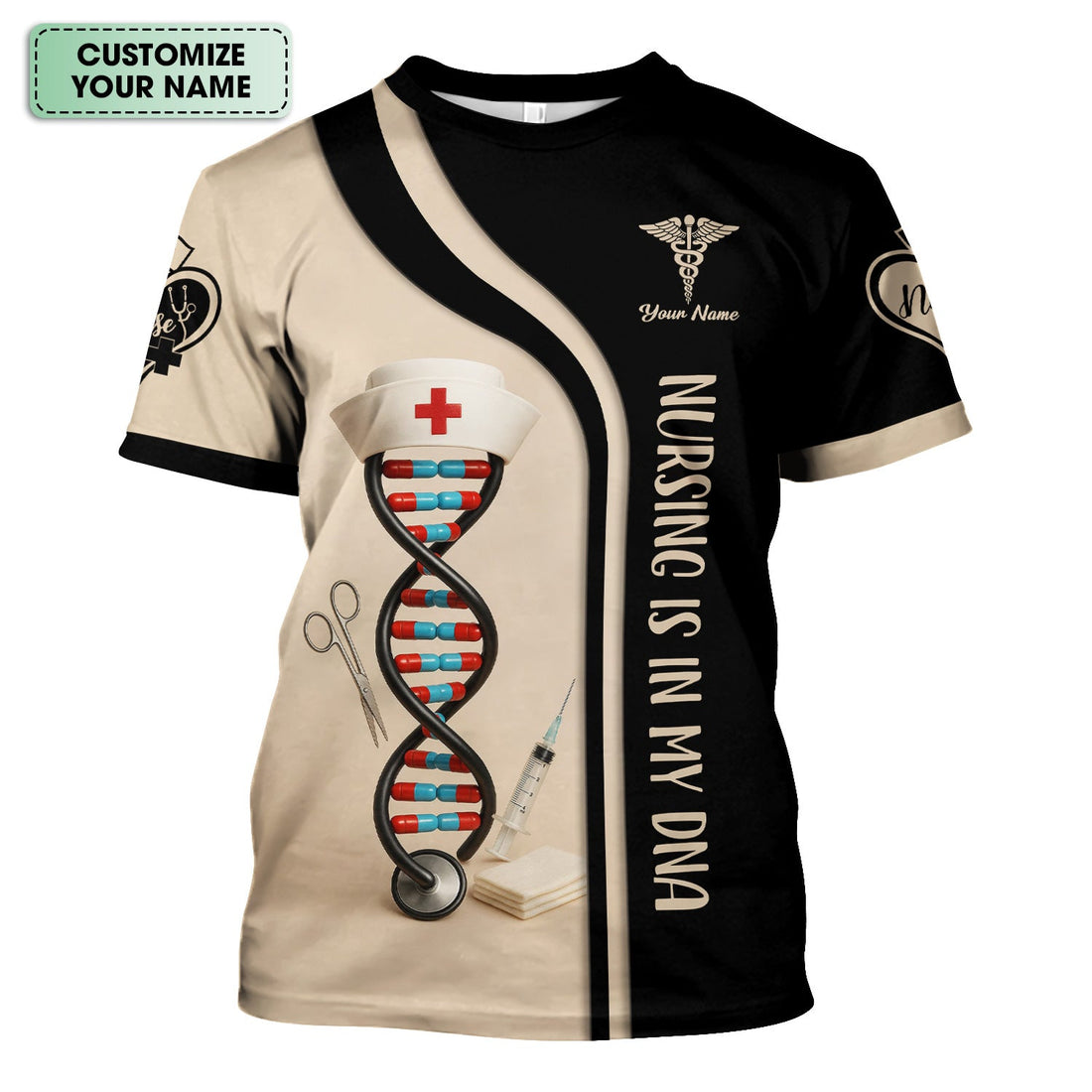 Personalized Nursing DNA Nurse Shirt