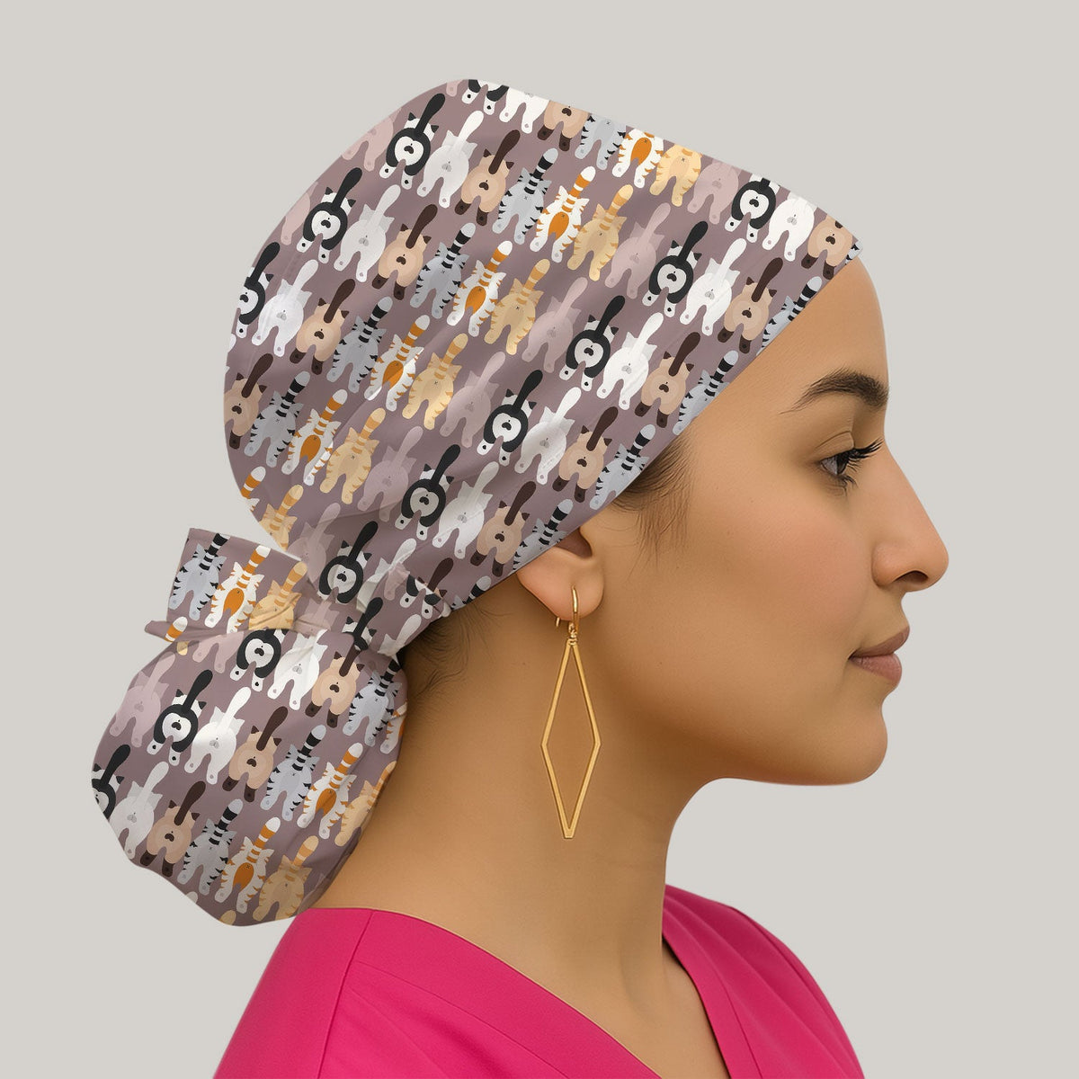 Funny Cat Butt Scrub Cap