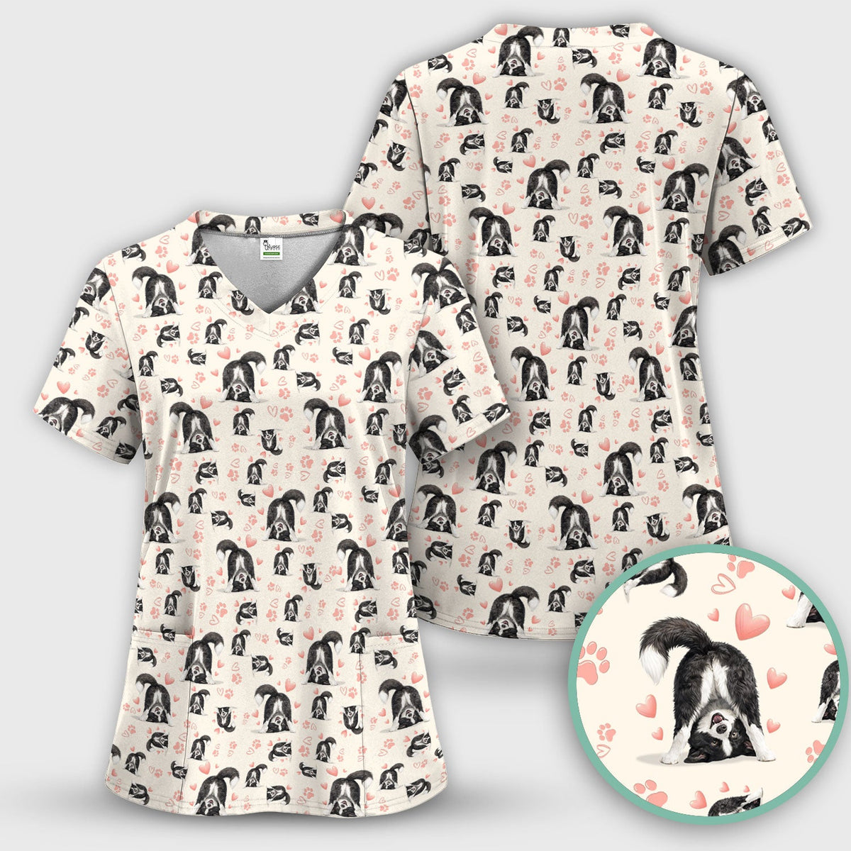 Puppy Heart Nurse Scrub Set