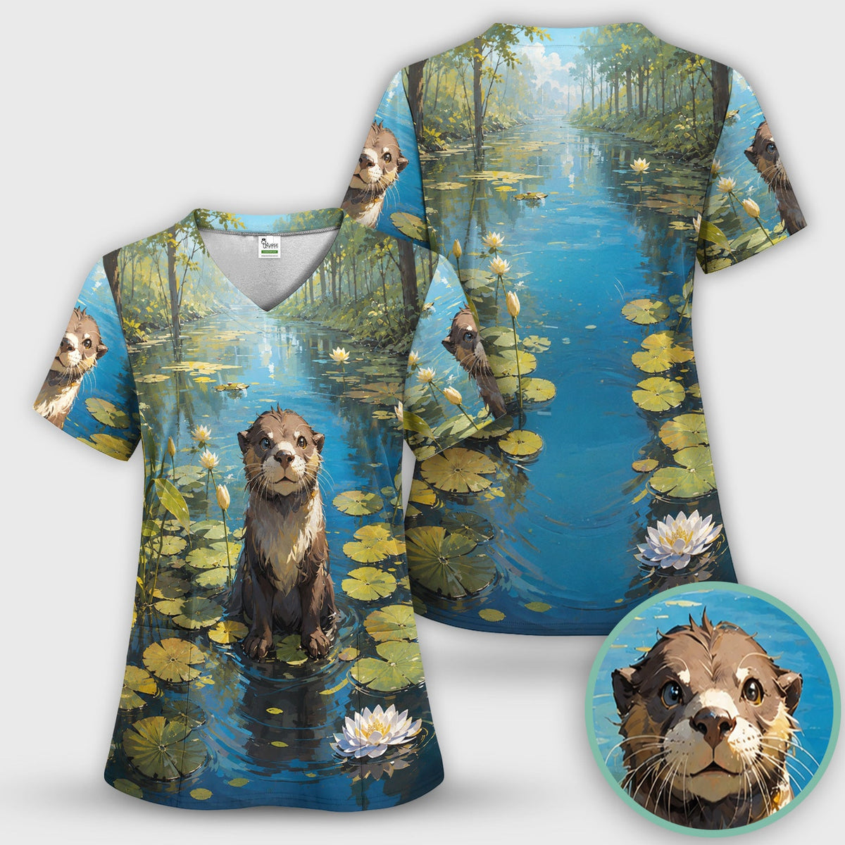 Otter Pond Nurse Scrub Top