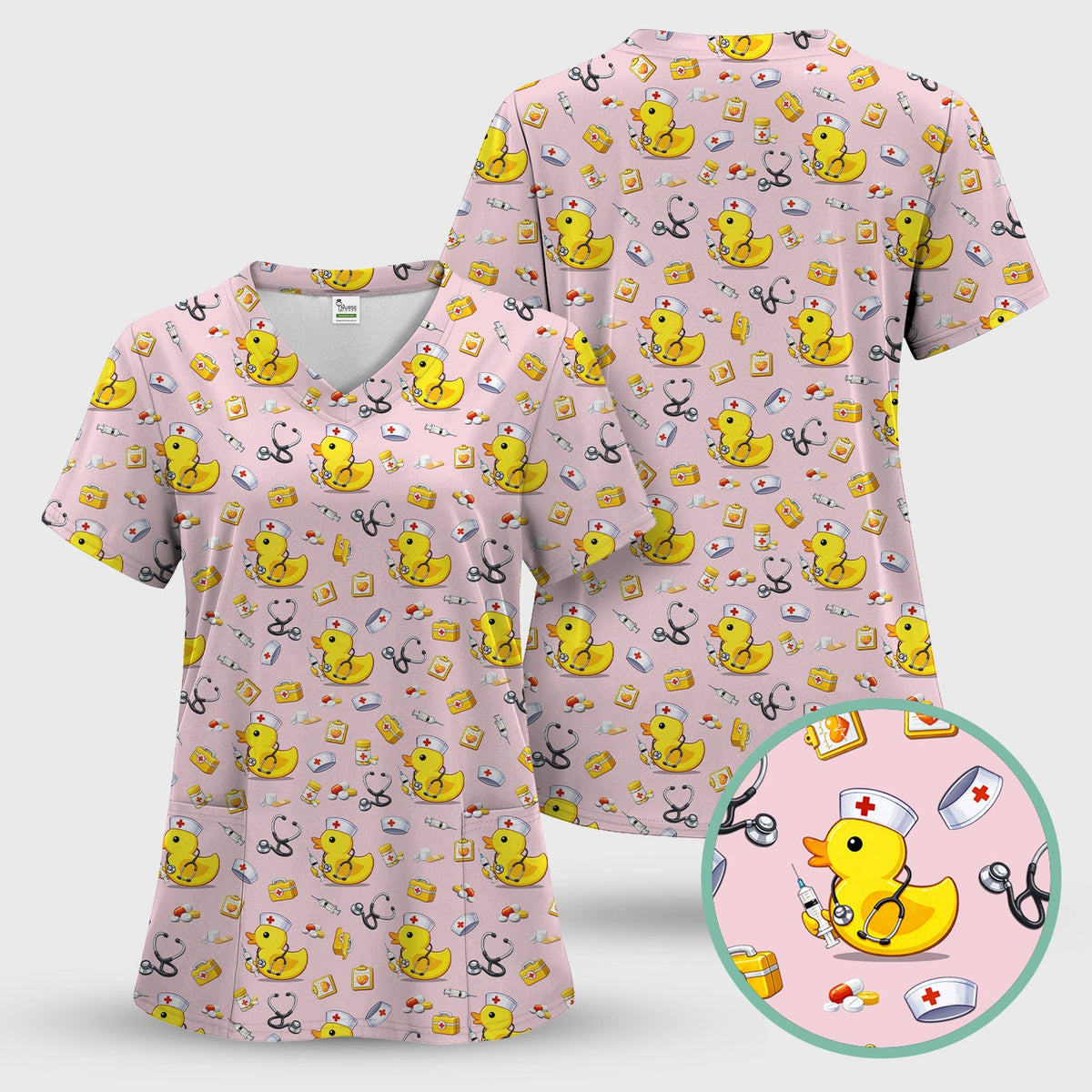 Medical Duck Nurse Scrub Set