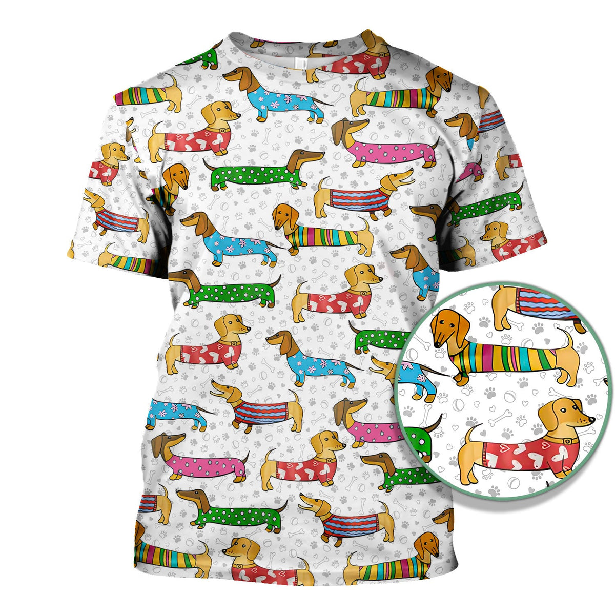 Dachshund Dog Nurse Scrub Top