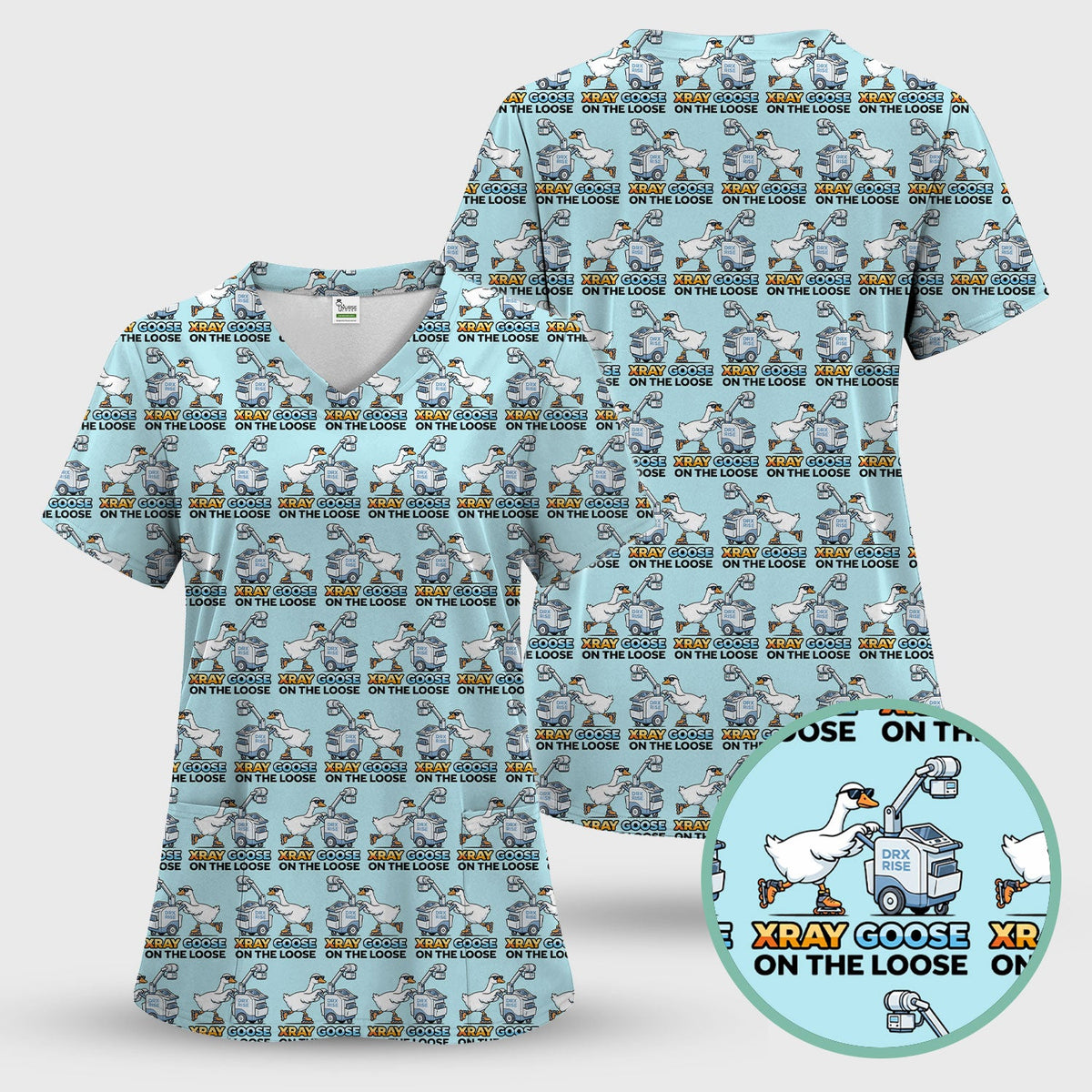 Xray Goose On The Loose Nurse Scrub Top