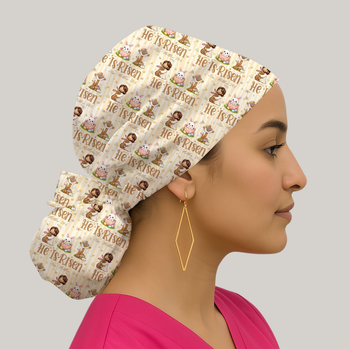 Risen Jesus Scrub Cap - Easter Gift For Nurse