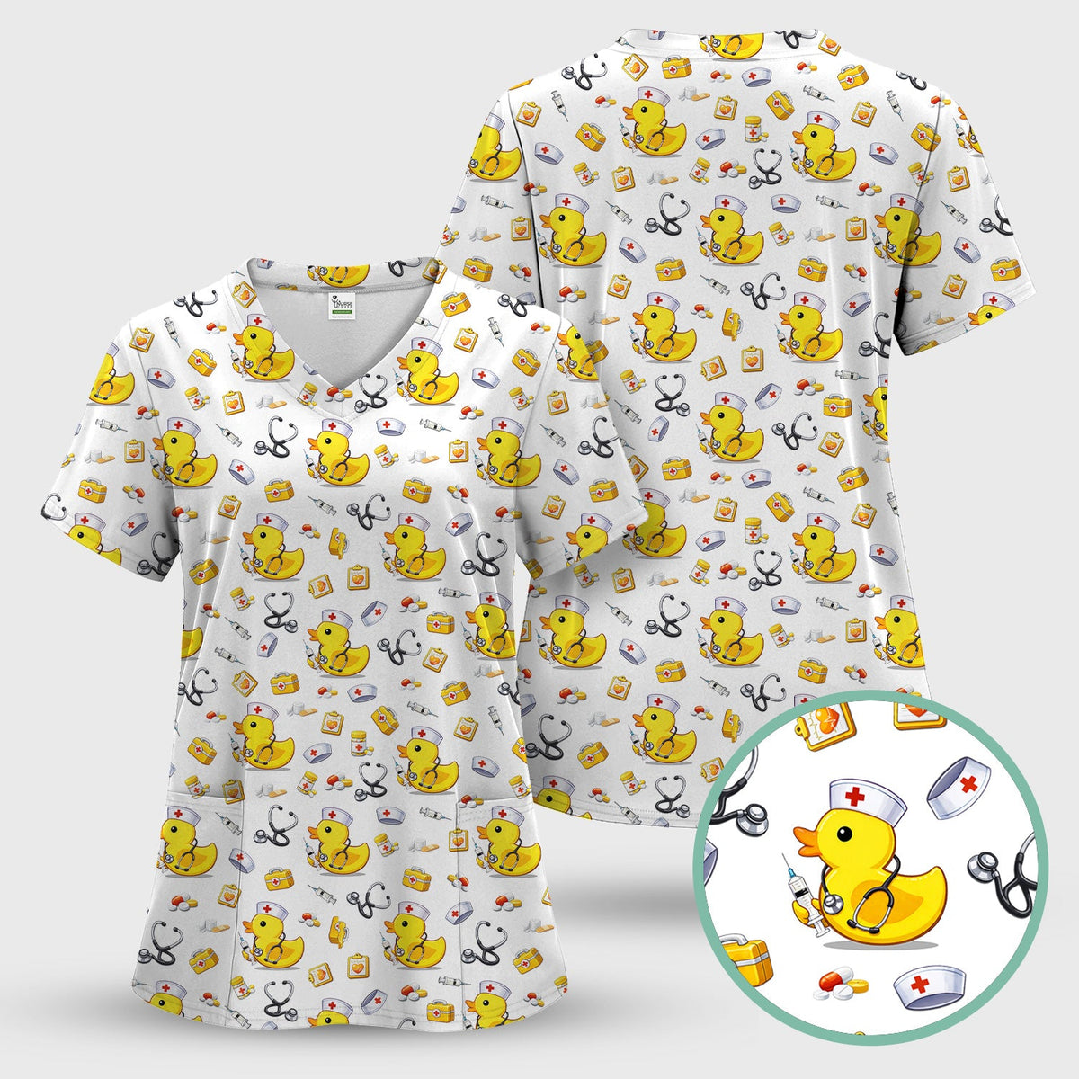 Medical Duck Nurse Scrub Set