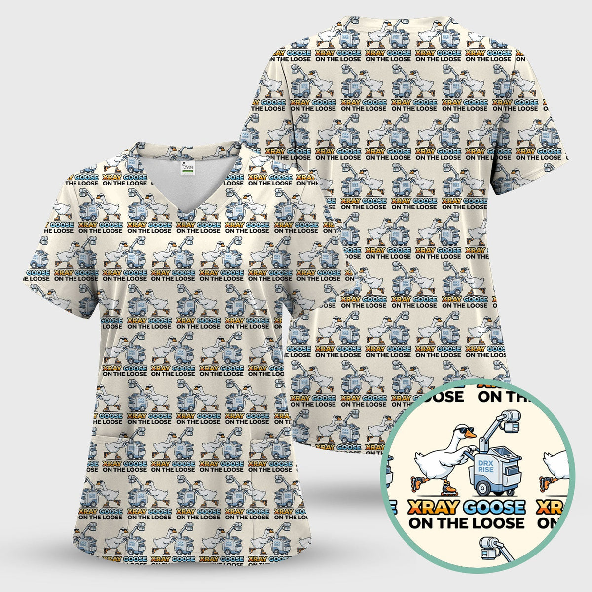 Xray Goose On The Loose Nurse Scrub Top