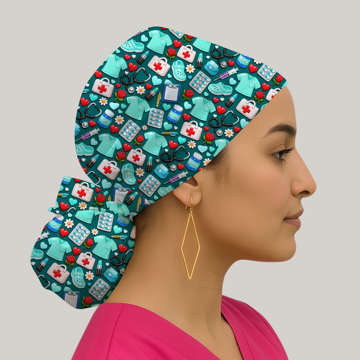 Medical Icons Scrub Cap