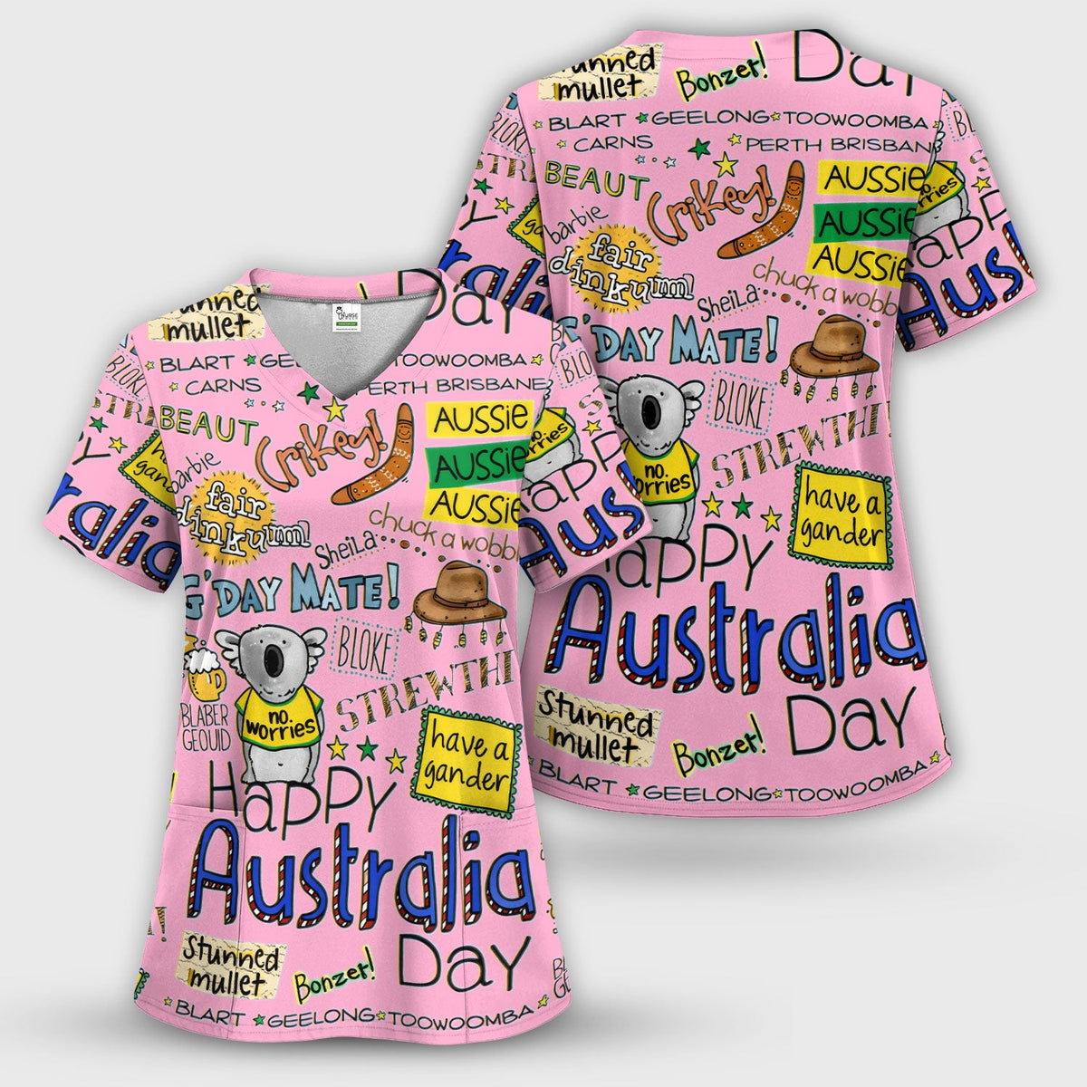 Koala Australia Nurse Scrub Set