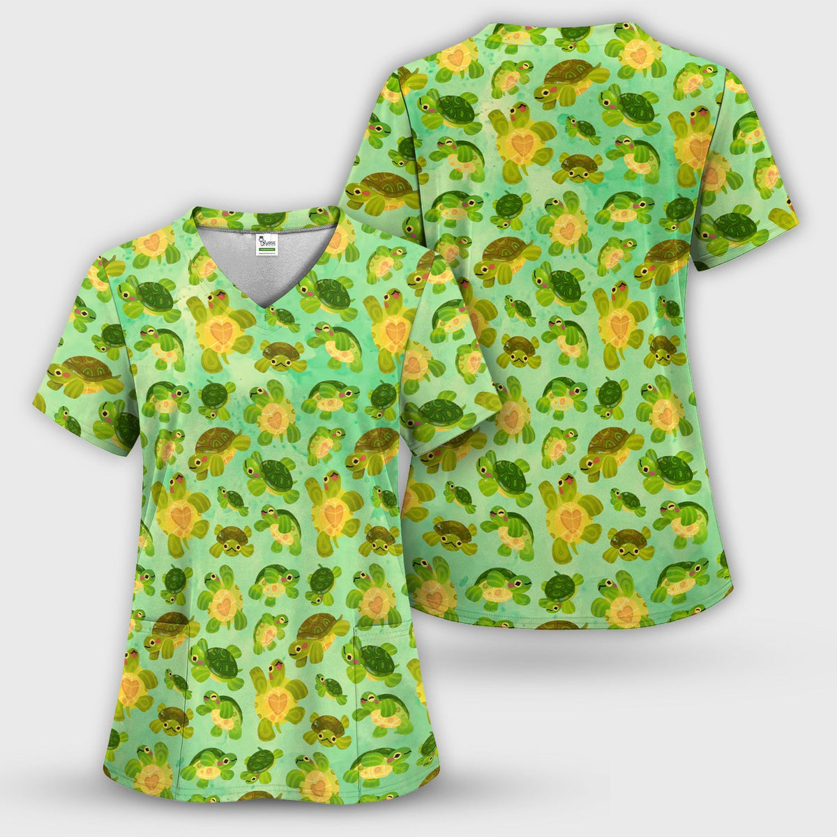 Green Sea Turtle Nurse Scrub Set