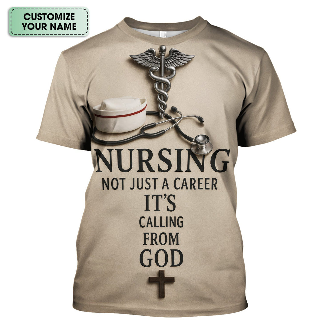 Personalized A Calling From God Christian Nurse Shirt
