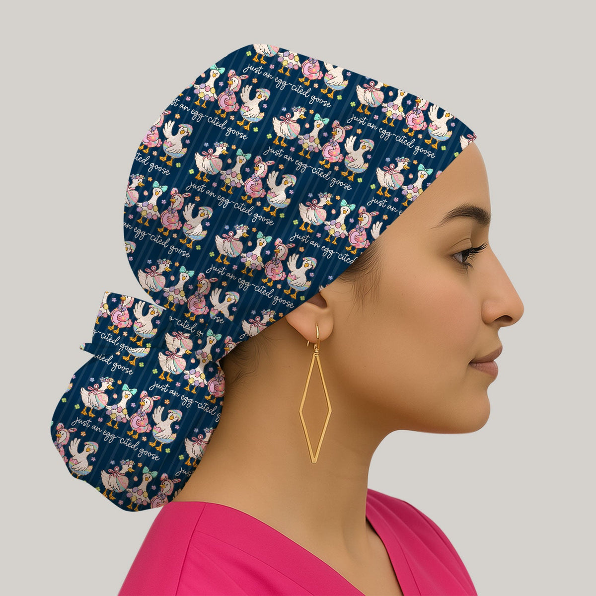 Easter Goose Egg Scrub Cap