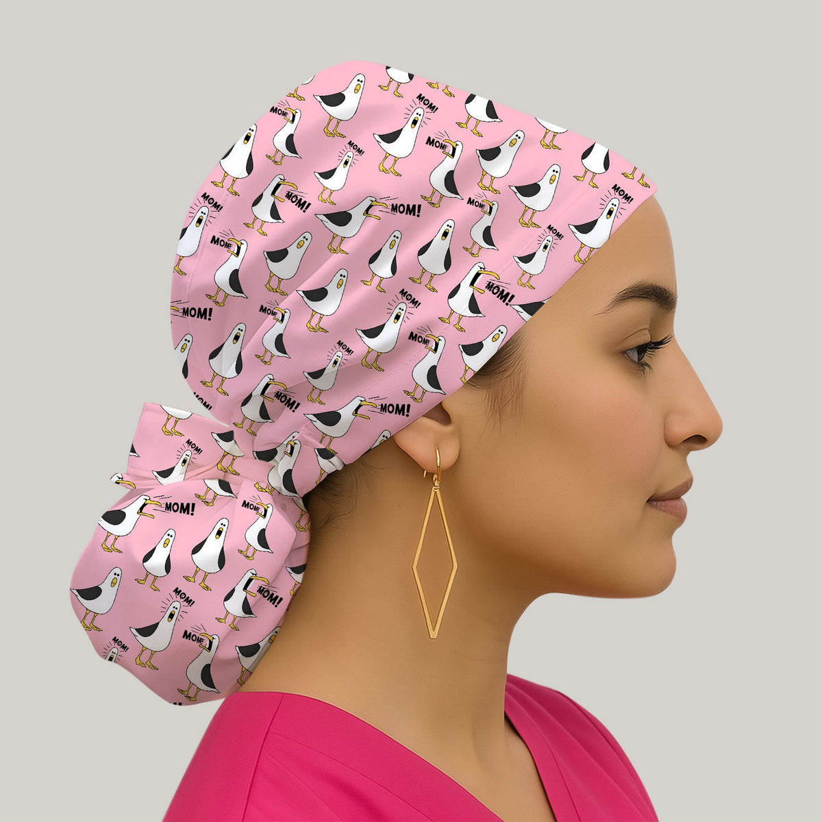 Seagull Mom Scrub Cap