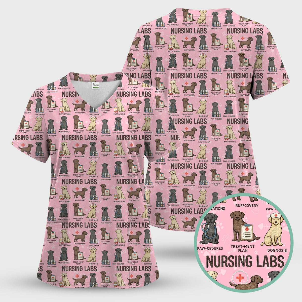 Lab Dog Nurse Scrub Set