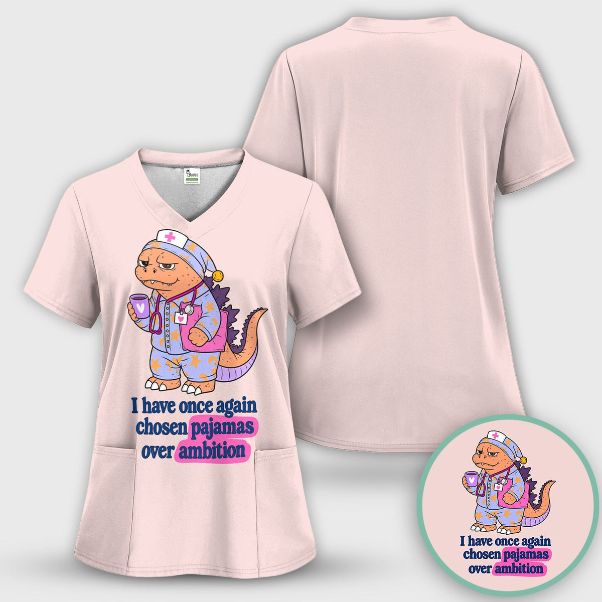 Pajamas Over Ambition Dinosaur Shirt
