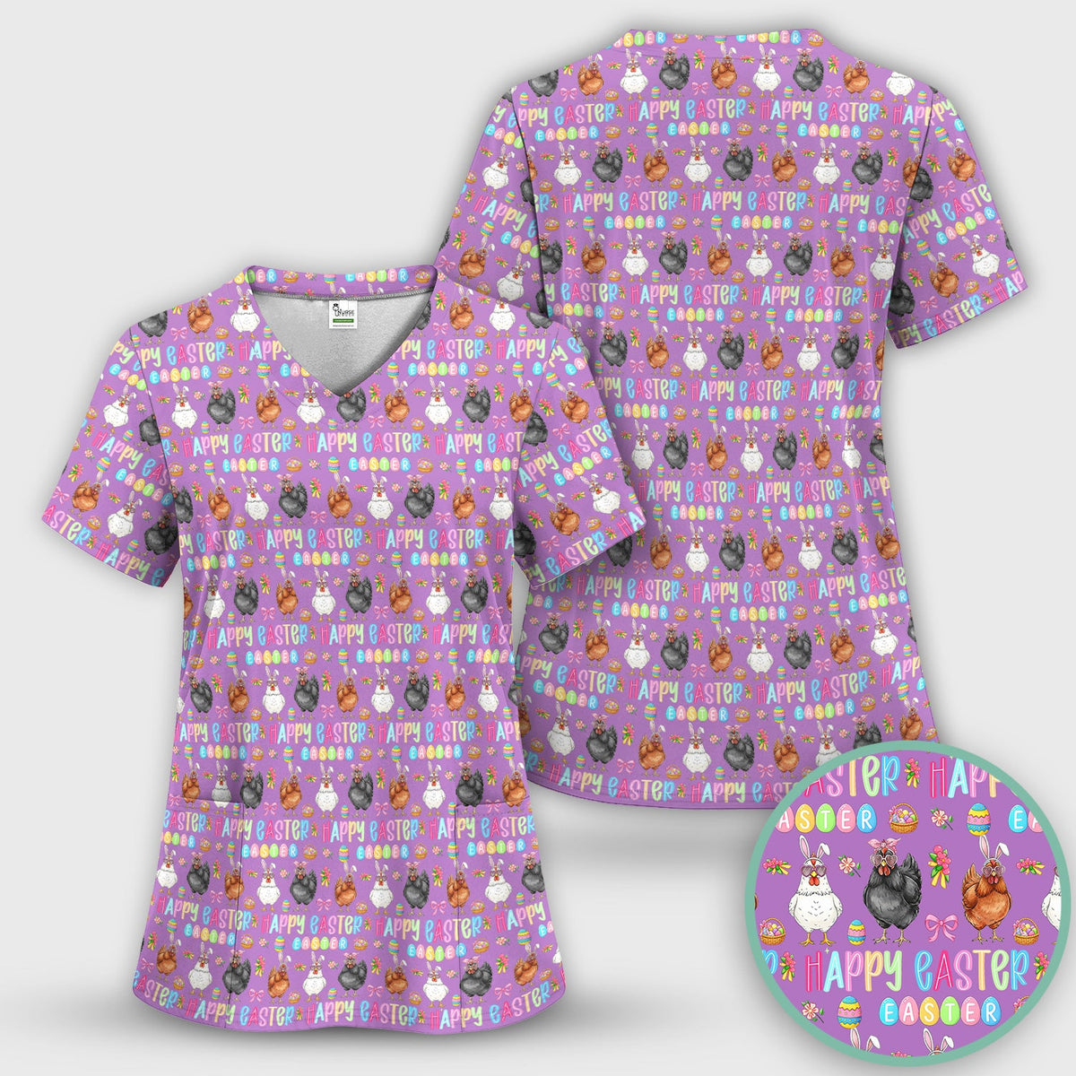 Bunny Eggs Nurse Scrub Sets - Easter Gift