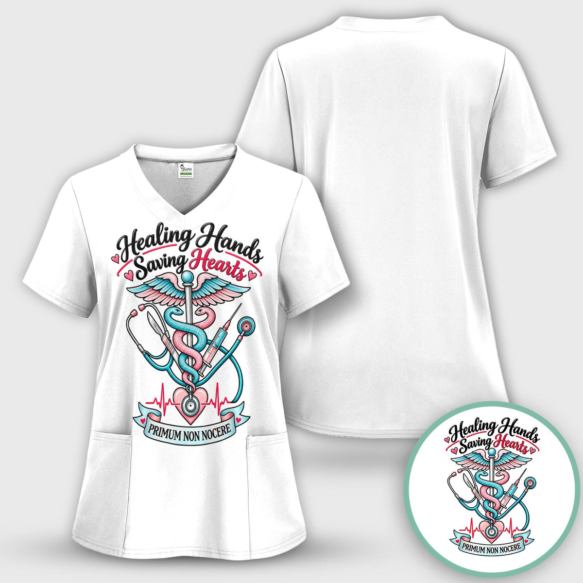 Healing Hands Saving Hearts Nurse Shirt