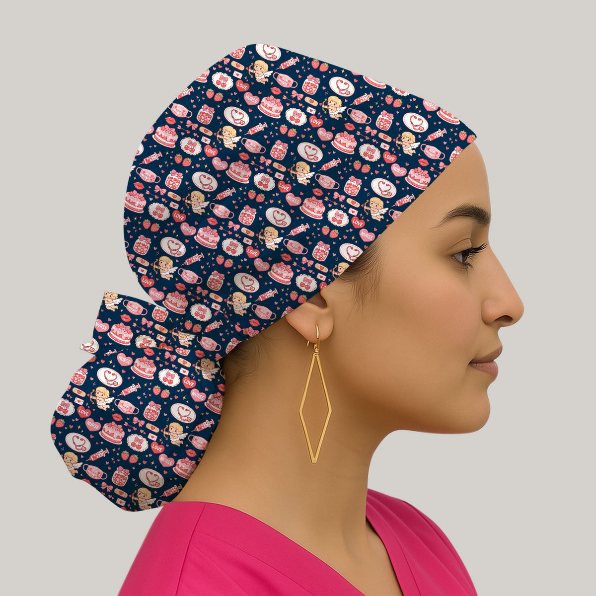 Cupid Valentine Love Scrub Cap