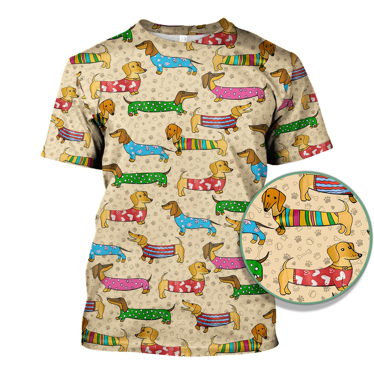 Dachshund Dog Nurse Scrub Top