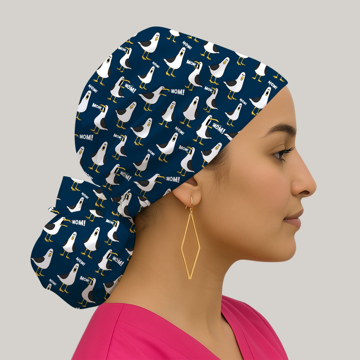 Seagull Mom Scrub Cap
