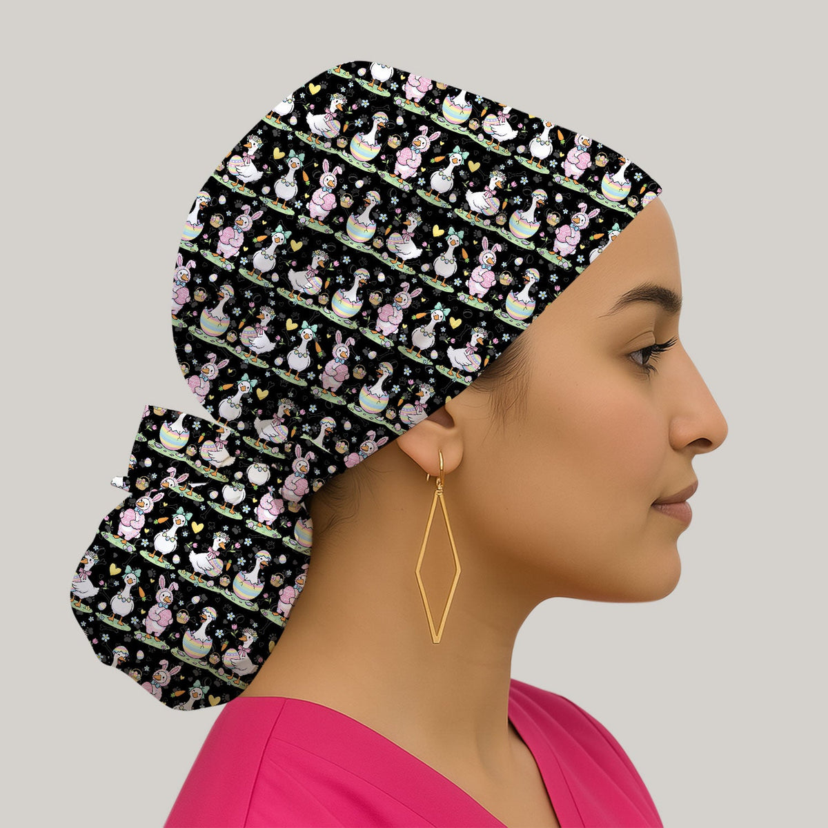 Easter Goose Scrub Cap