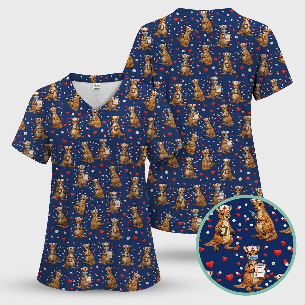 Kangaroo Nurse Scrub Top