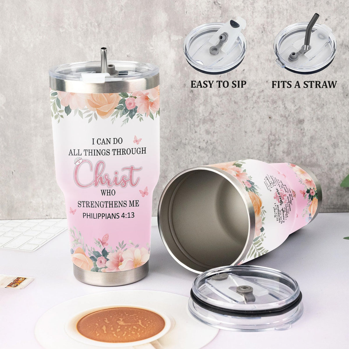 Christian Bible Verse Nurse Tumbler