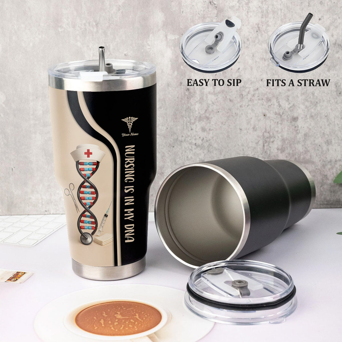 Personalized Nursing DNA Nurse Tumbler