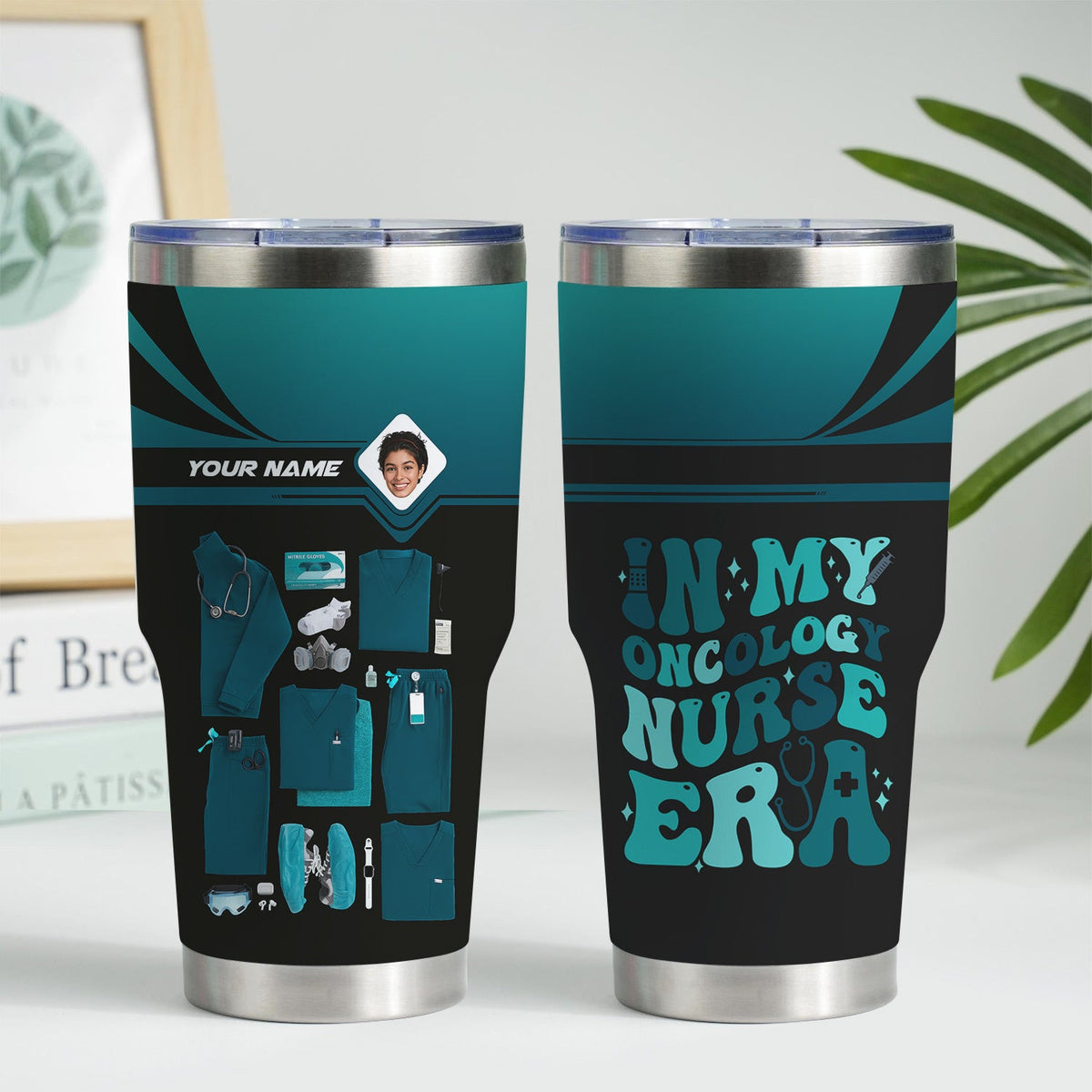 Personalized Photo Scrubs Tools Nurse Tumbler