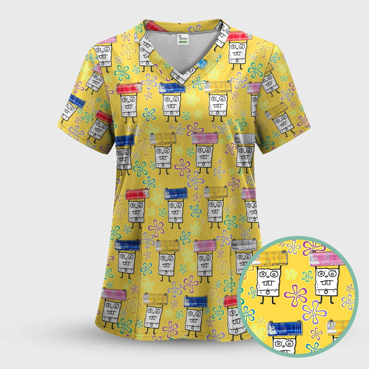 Doodle Bob Energy Drink Nurse Shirt
