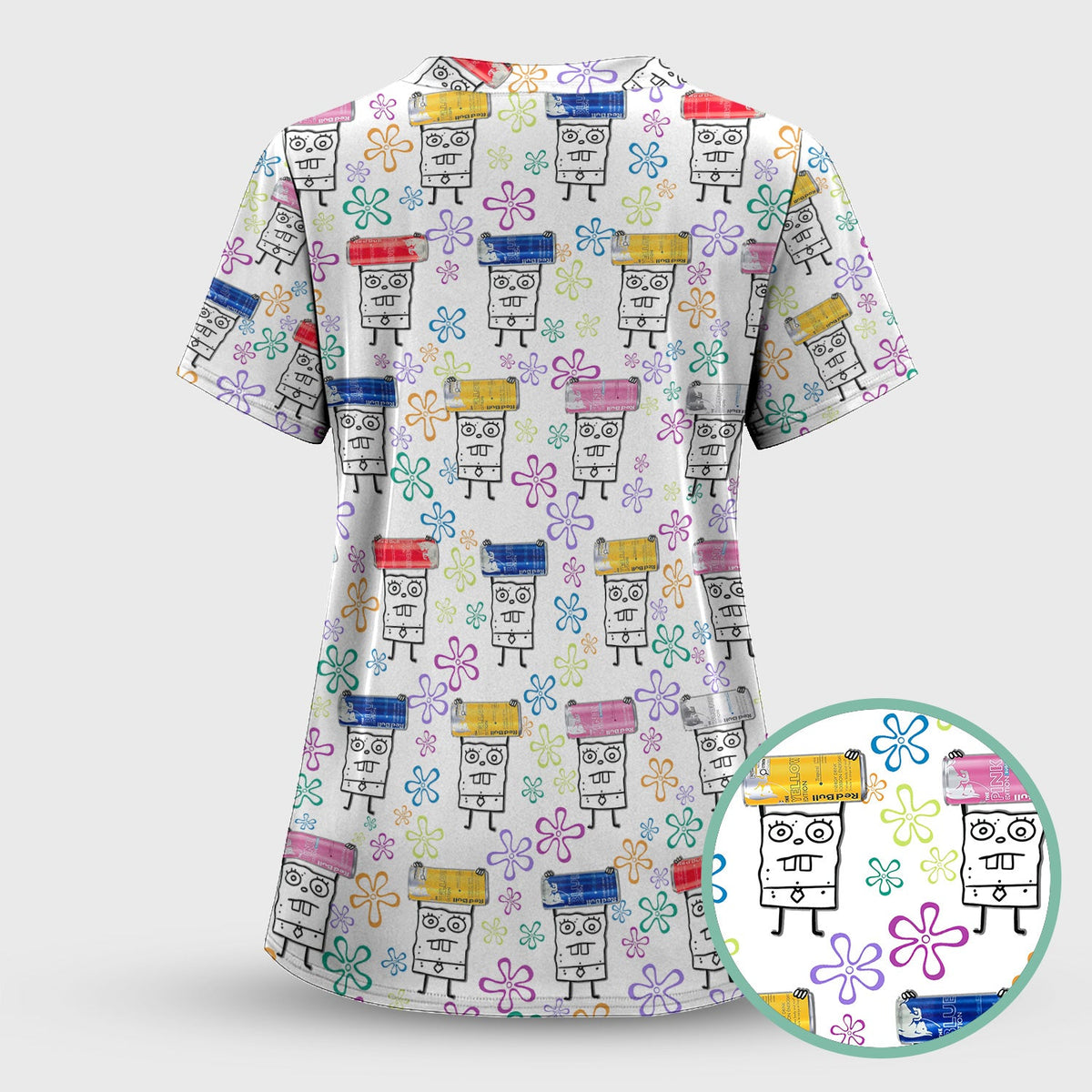 Doodle Bob Energy Drink Nurse Shirt